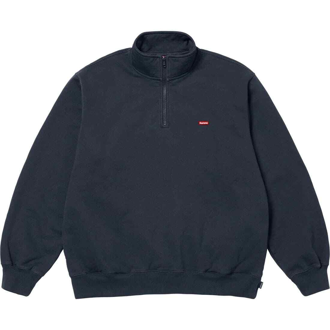 Supreme Small Box Half Zip Pullover Navy