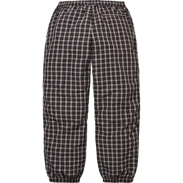 Supreme Plaid Warm Up Pant Black