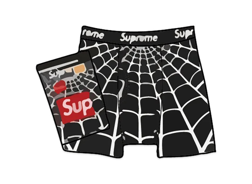 Supreme x Hanes Spider-Man Boxer Briefs (2 Pack) "Black"