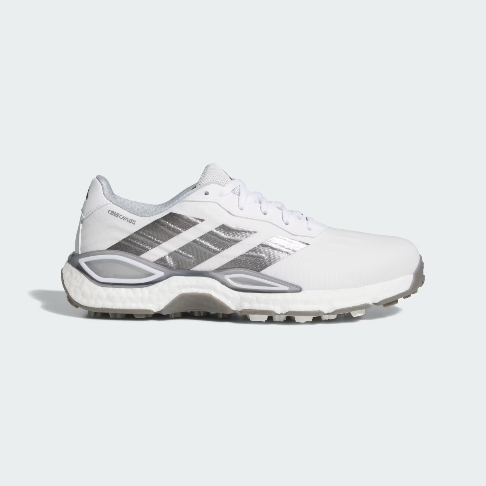KI1388 adidas Codechaos 27 Spikeless Golf "Cloud White/Iron Metallic" (Men's)