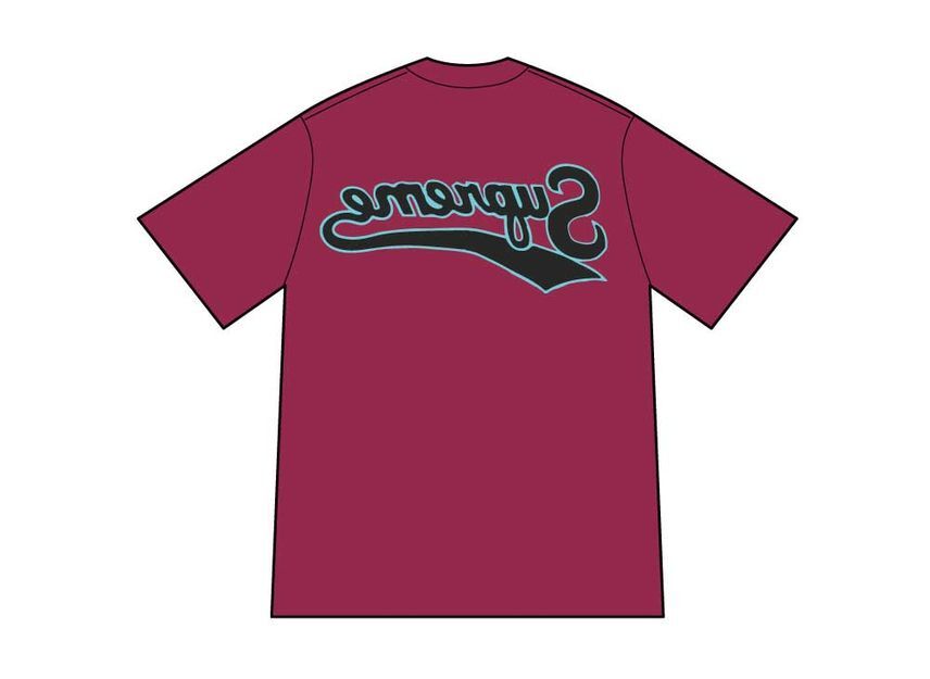Supreme Backwards Tee Cardinal