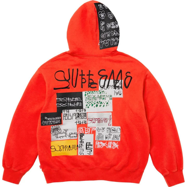 Supreme 176 Zip Up Hooded Sweatshirt Bright Orange