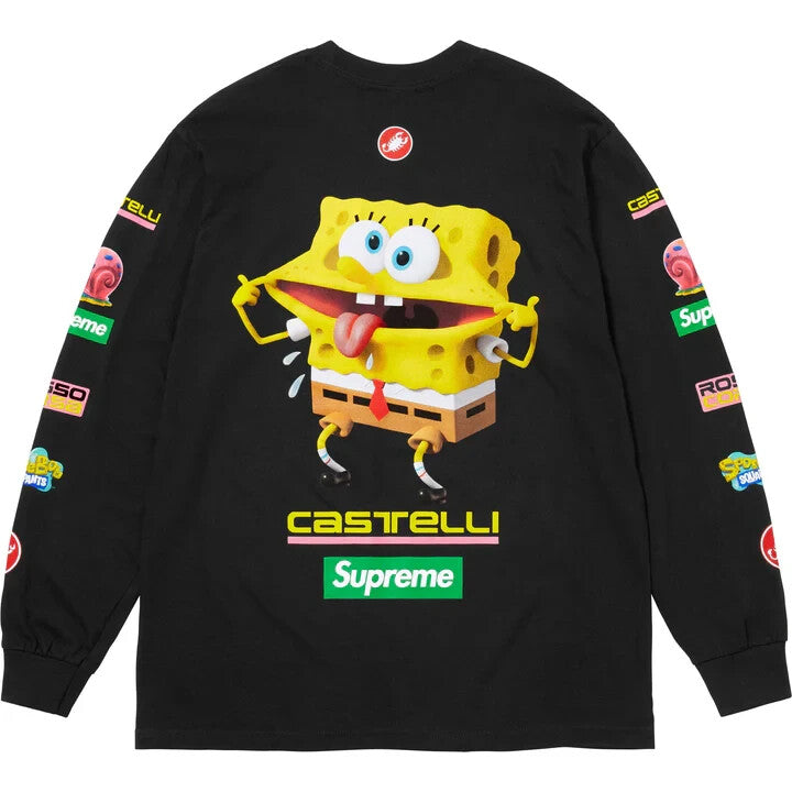 Supreme SpongeBob Castelli Racing L/S Tee Black