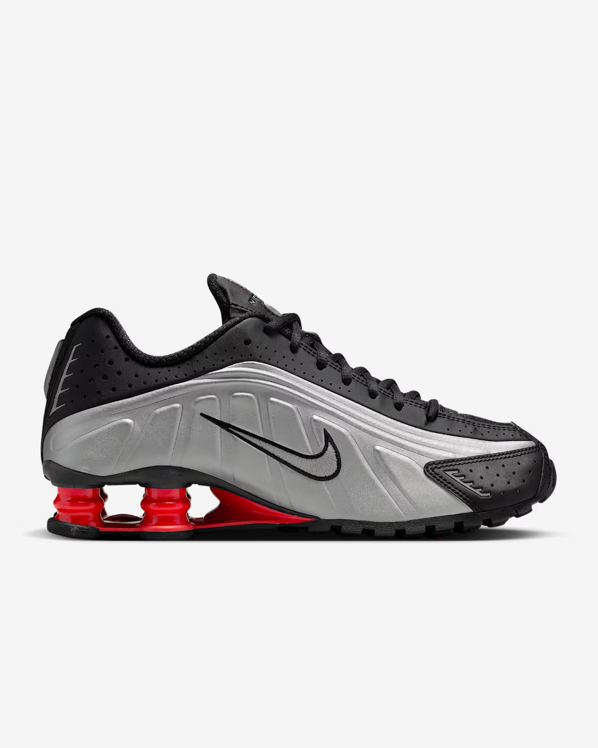 AR3565-011 Nike Shox R4 Black Light Crimson Metallic Silver 2025 (Men's)