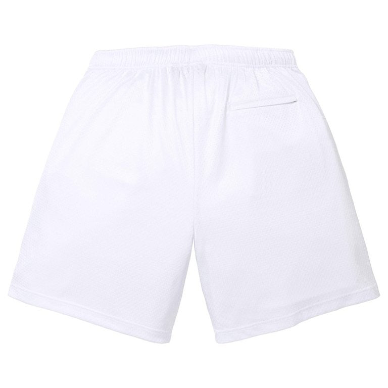 Supreme Rhinestone Mesh Short White