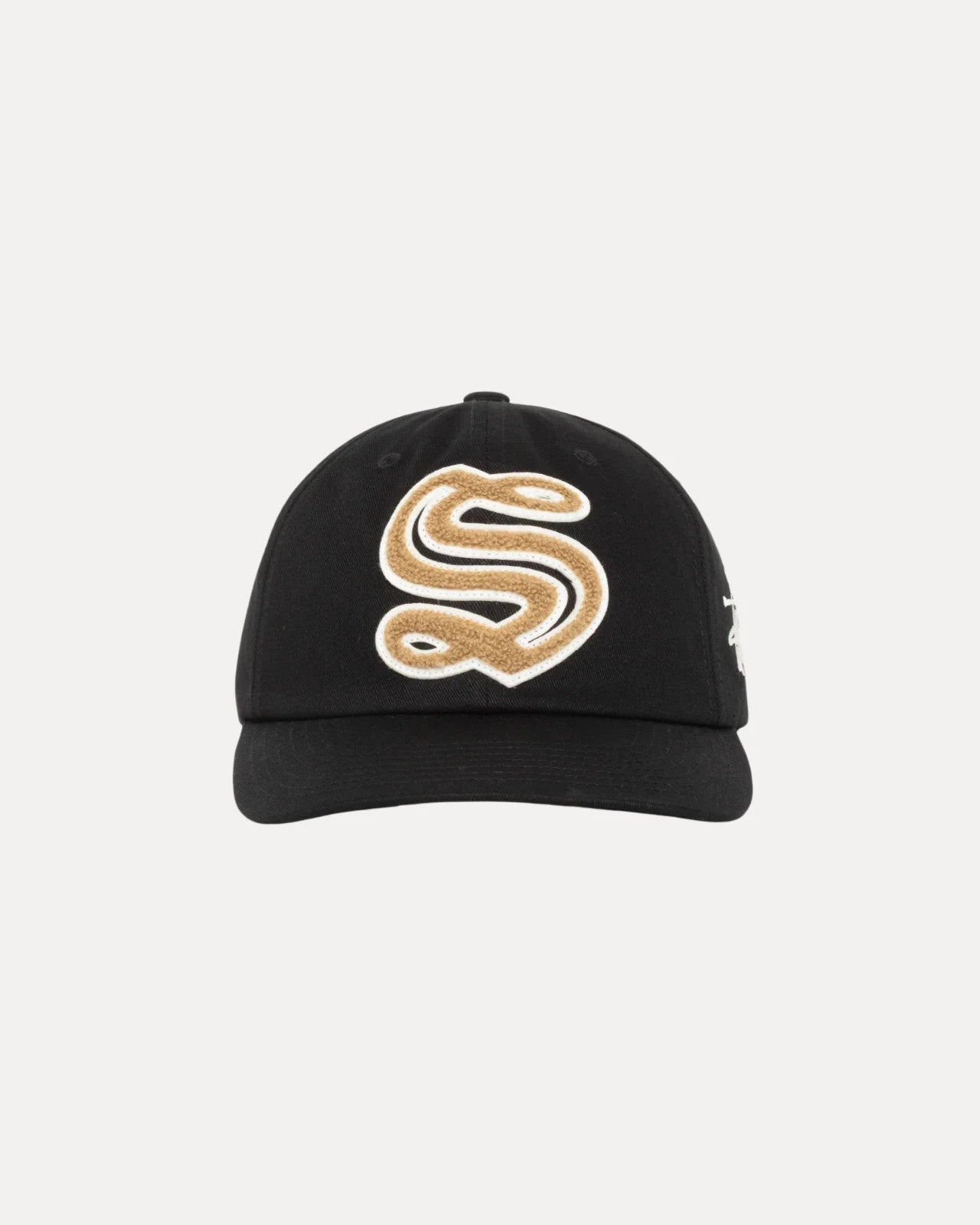 Stussy Mid-Depth Chenille S Snapback Black