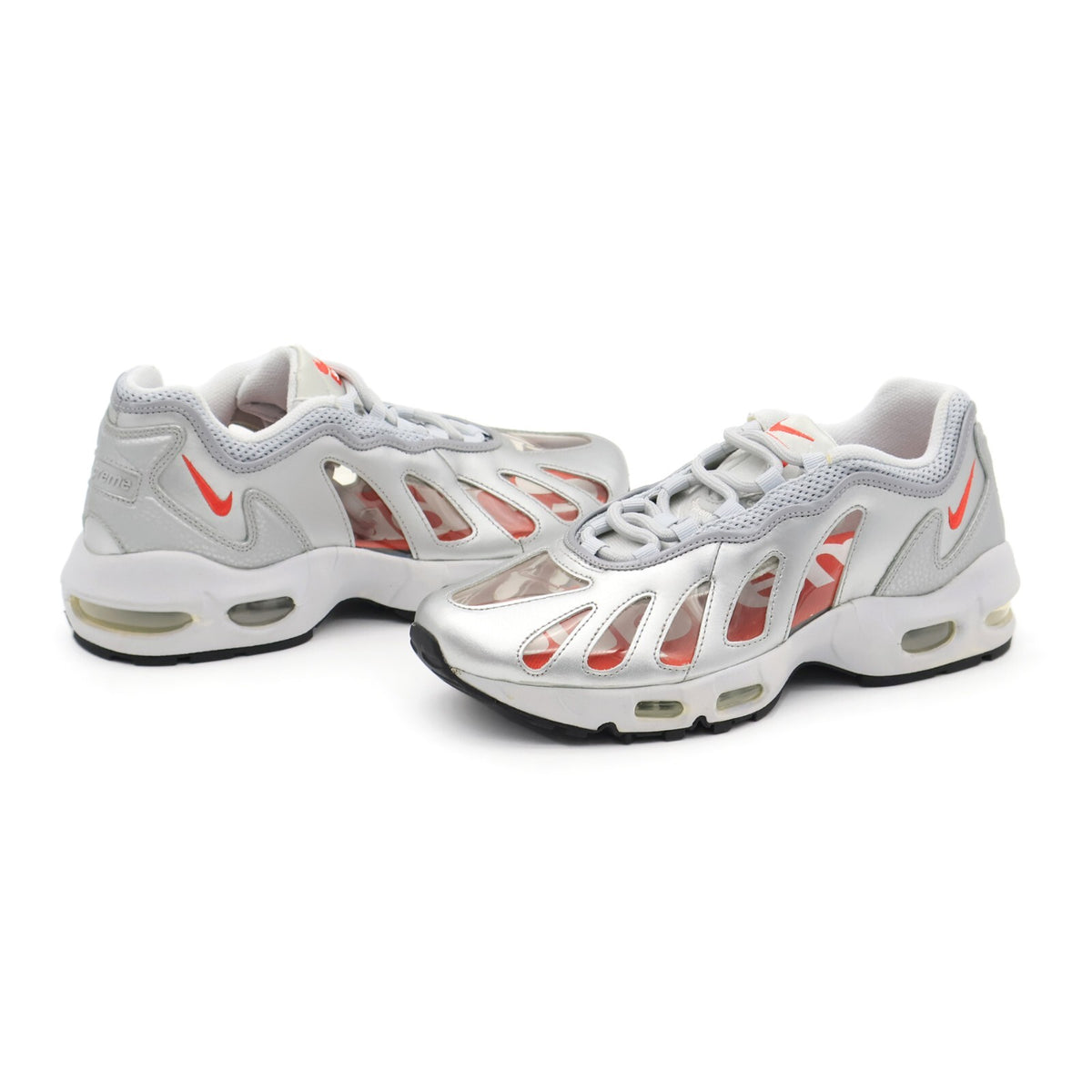 CV7652-001 Nike Air Max 96 Supreme Metallic Silver Bullet Speed Red (Men's)