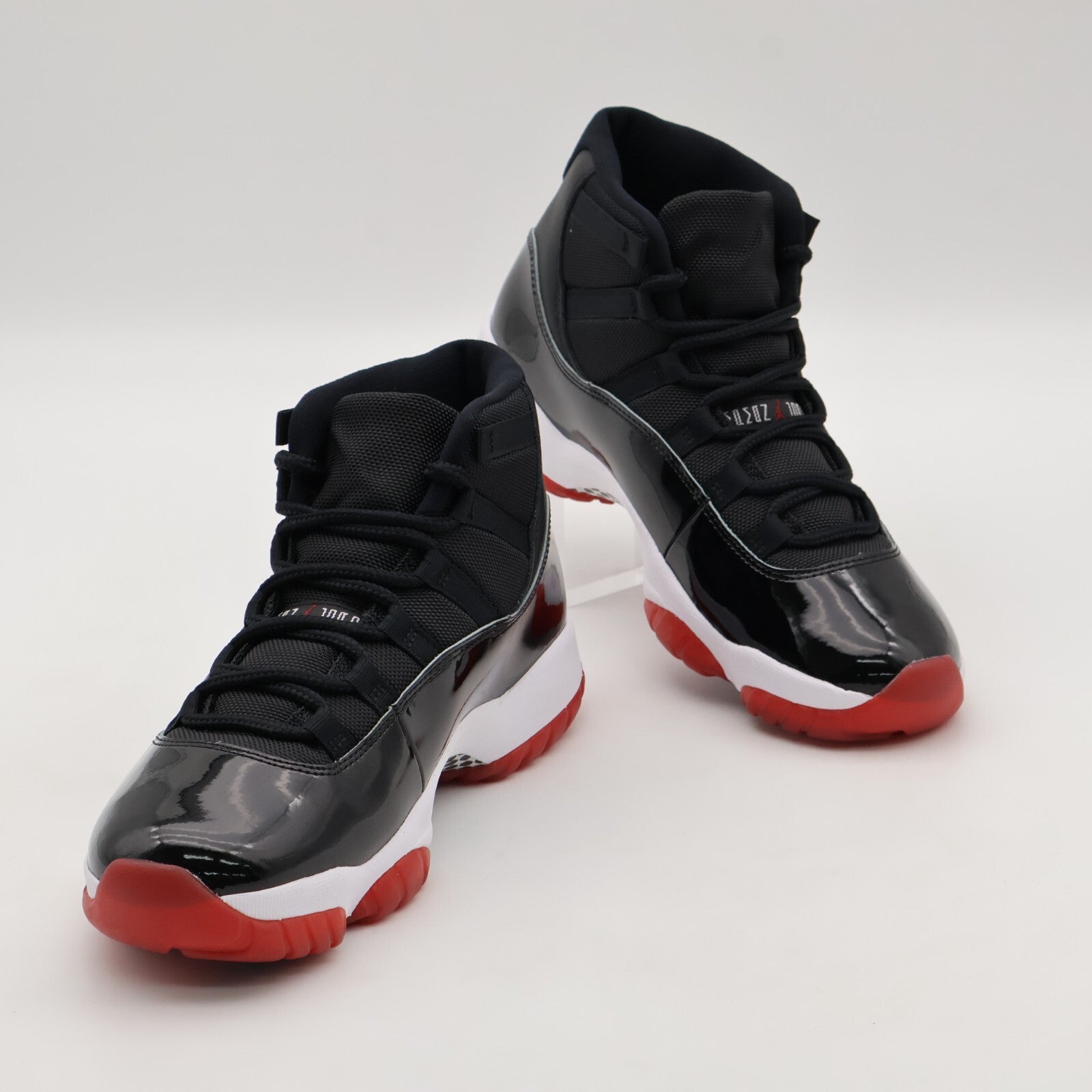 378037-061 Nike Air Jordan 11 Retro Playoffs Bred Black White Varsity Red