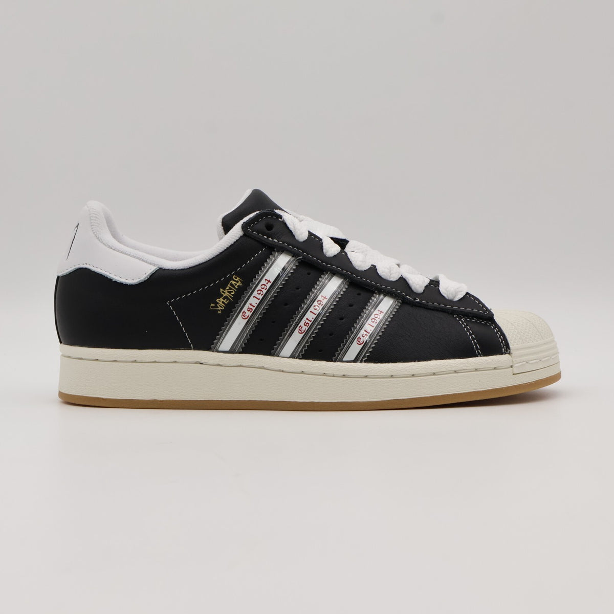IH1313 Korn adidas Originals Superstar Core Black White Better Scarlet (Men's)