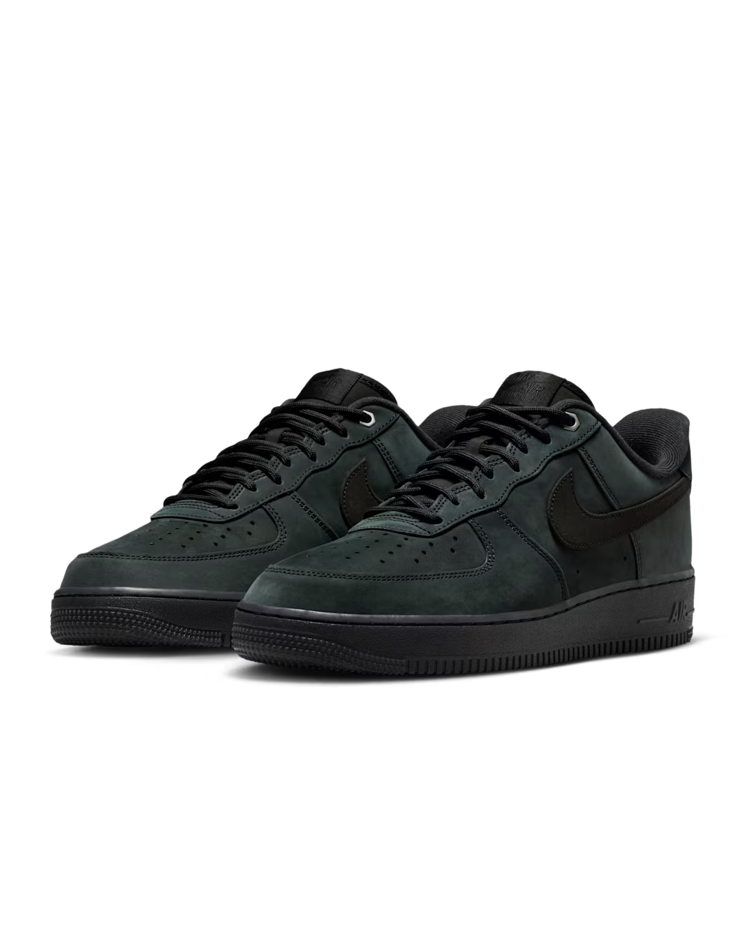 CJ9179-001 Nike Air Force 1 Black Nubuck (Men's)