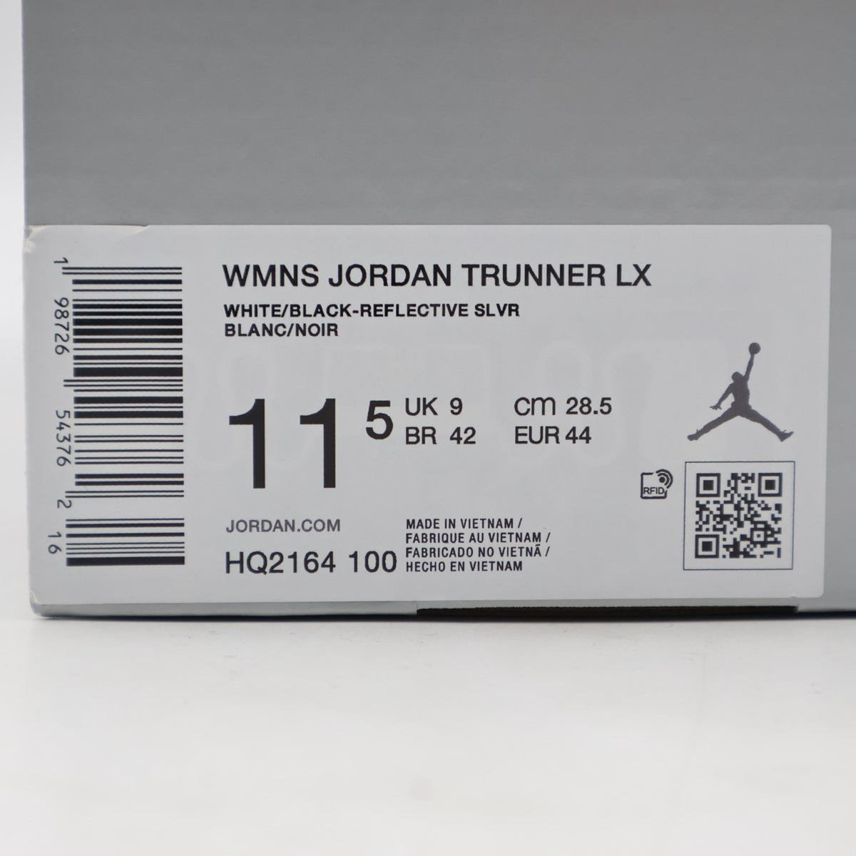 HQ2164-100 Nike Jordan Trunner LX White Reflective Silver Black (Women's)