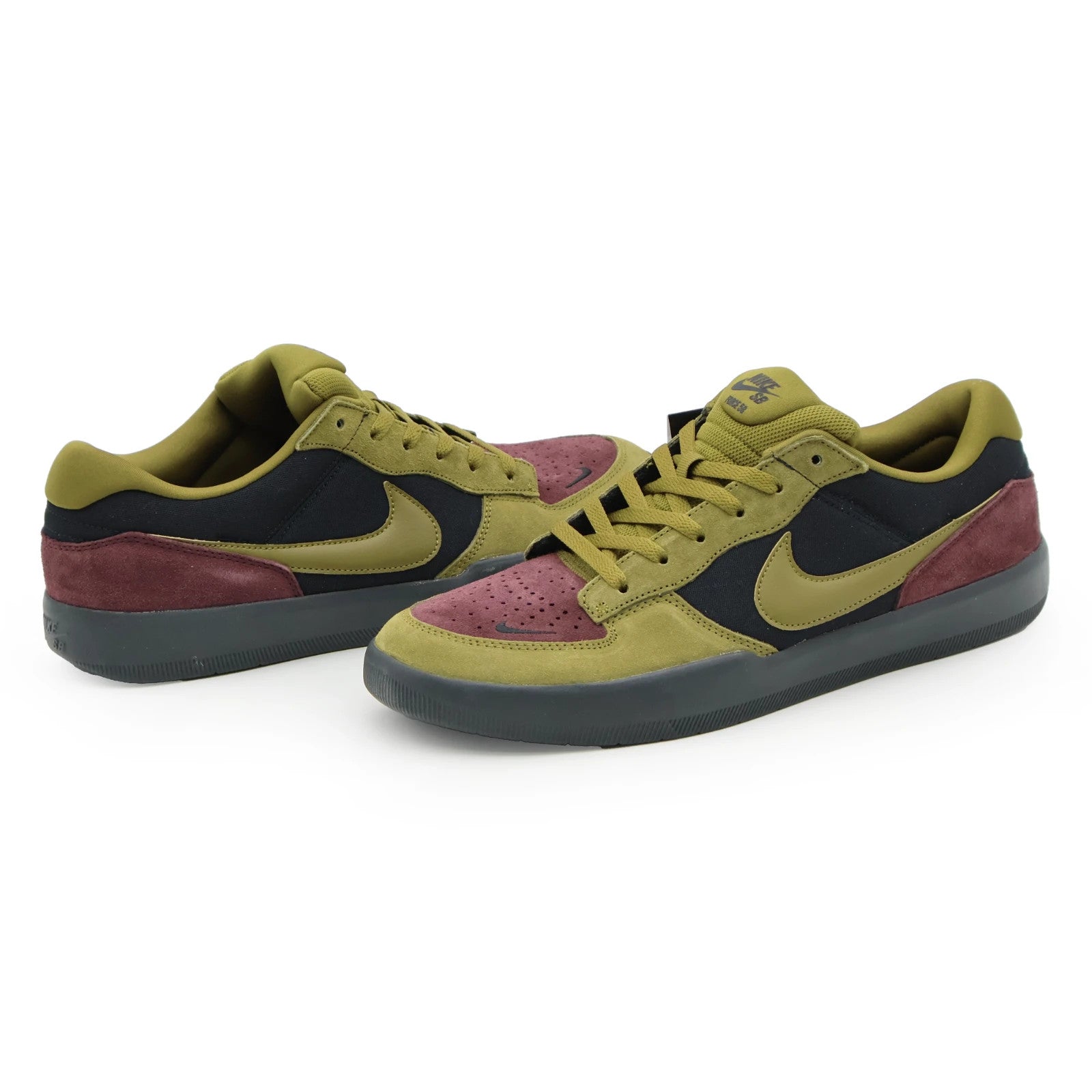 DV5477-008 Nike SB Force 58 Black Burgundy Crush Off Noir Olive Flak (Men's)