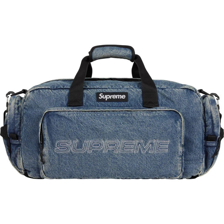 Supreme Denim Duffle Bag Washed Indigo