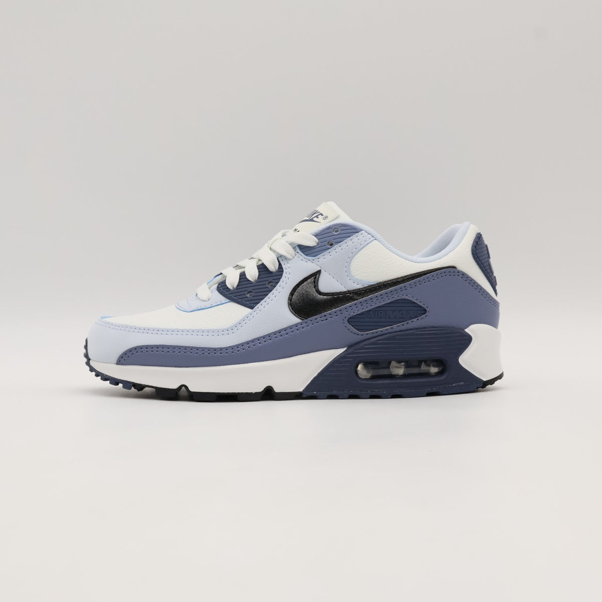 HM8128-100 Nike Air Max 90 Summit White Ashen Slate Blue Tint Black (Women's)