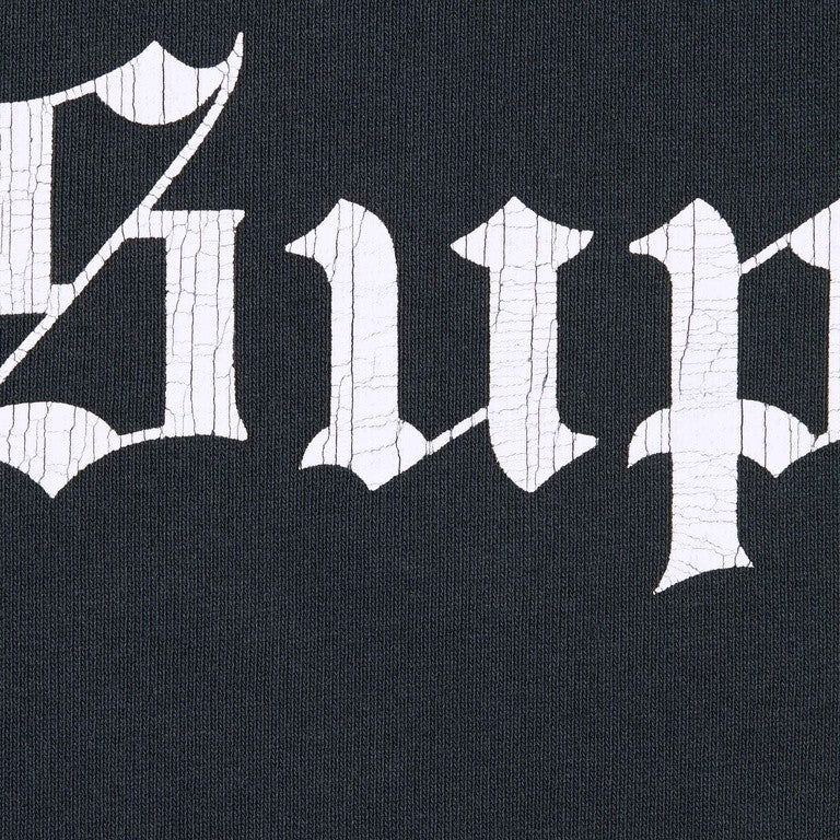 Supreme Washed Old English Hooded Sweatshirt Navy