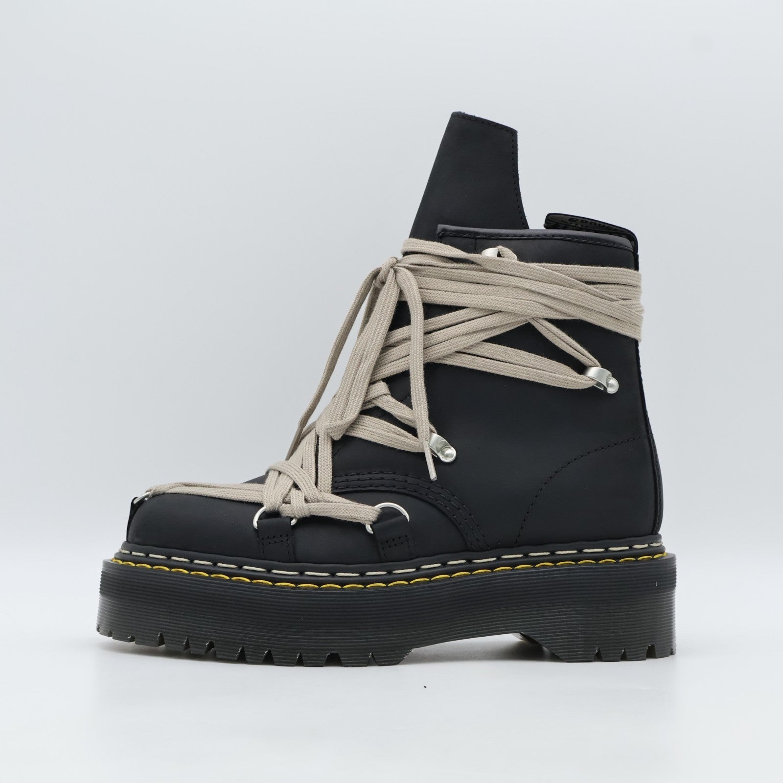 DM02E68128001 Rick Owens Dr.Martens 1460 Quad Sole Megalace Boot Black (Men's)