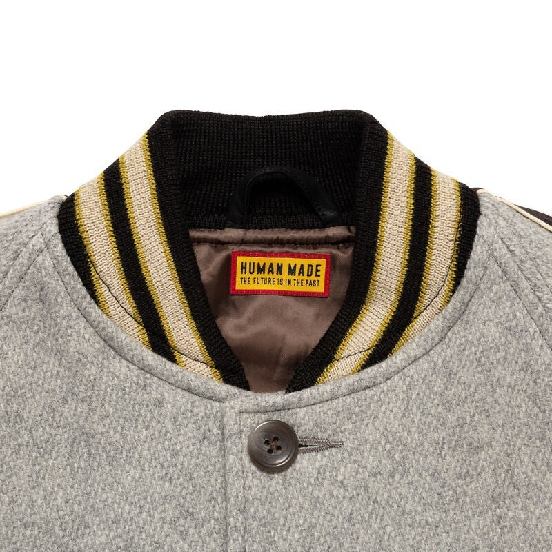 HUMAN MADE Wool Varsity Jacket Gray