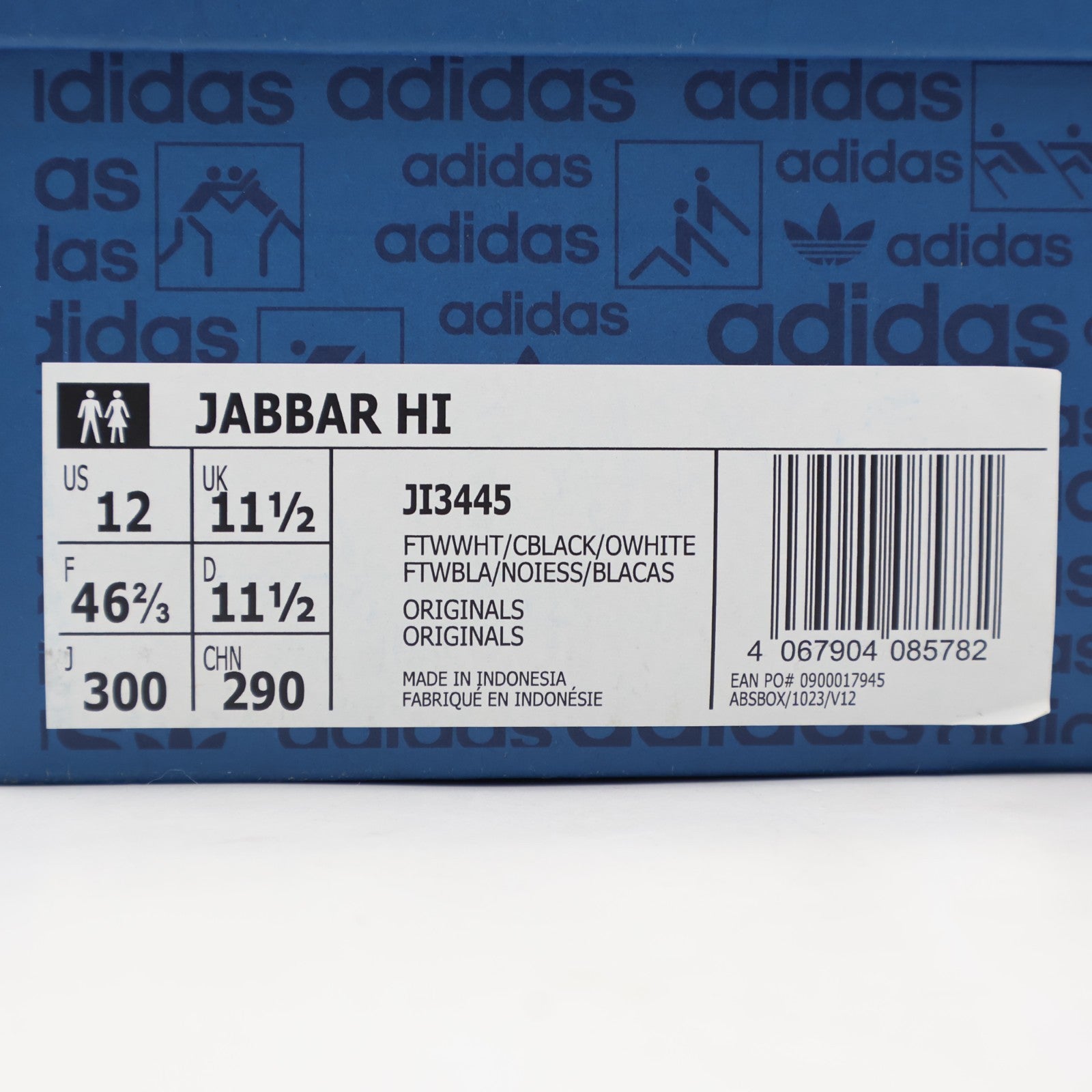 JI3445 adidas Originals Jabbar Hi Footwear White Core Black (Men's)