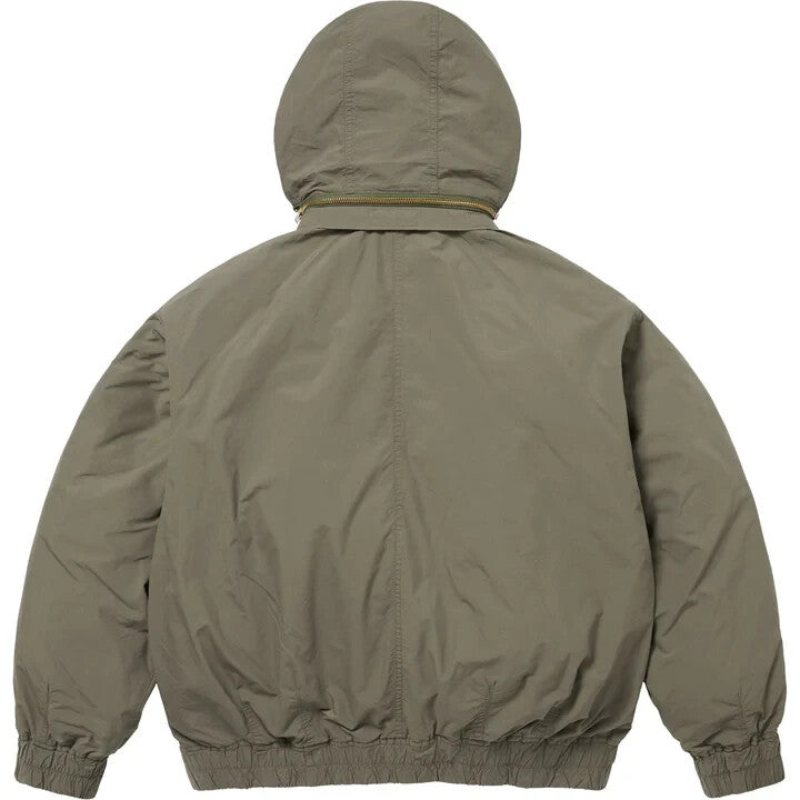 Supreme Leather Collar Utility Jacket Olive