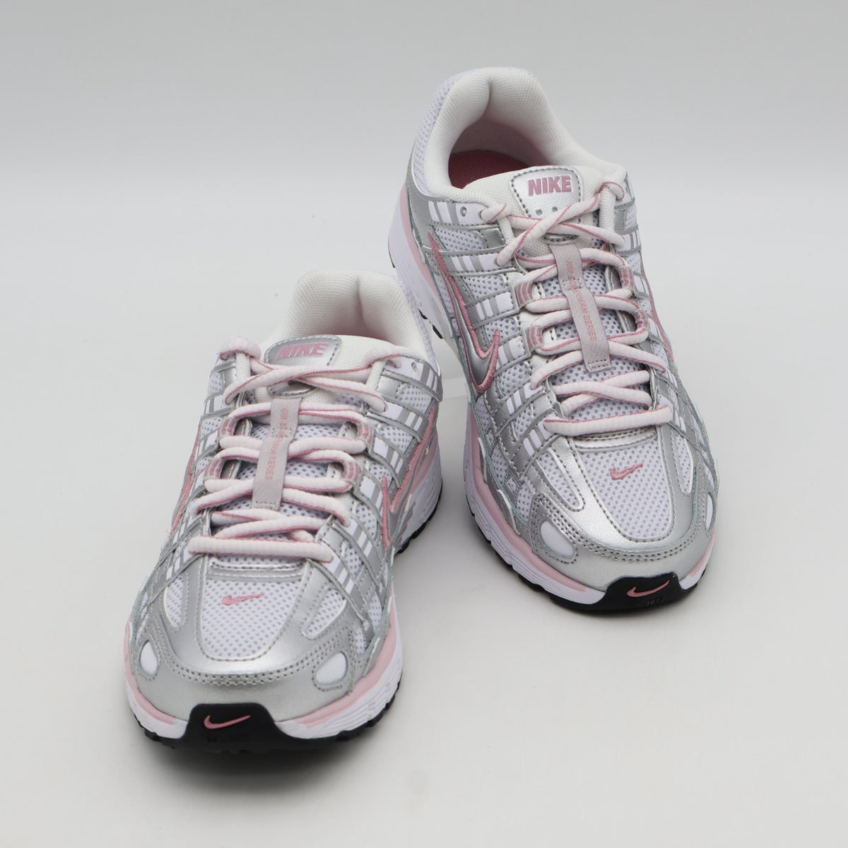 BV1021-108 Nike P-6000 White Elemental Pink Black Metallic Silver (Women's)
