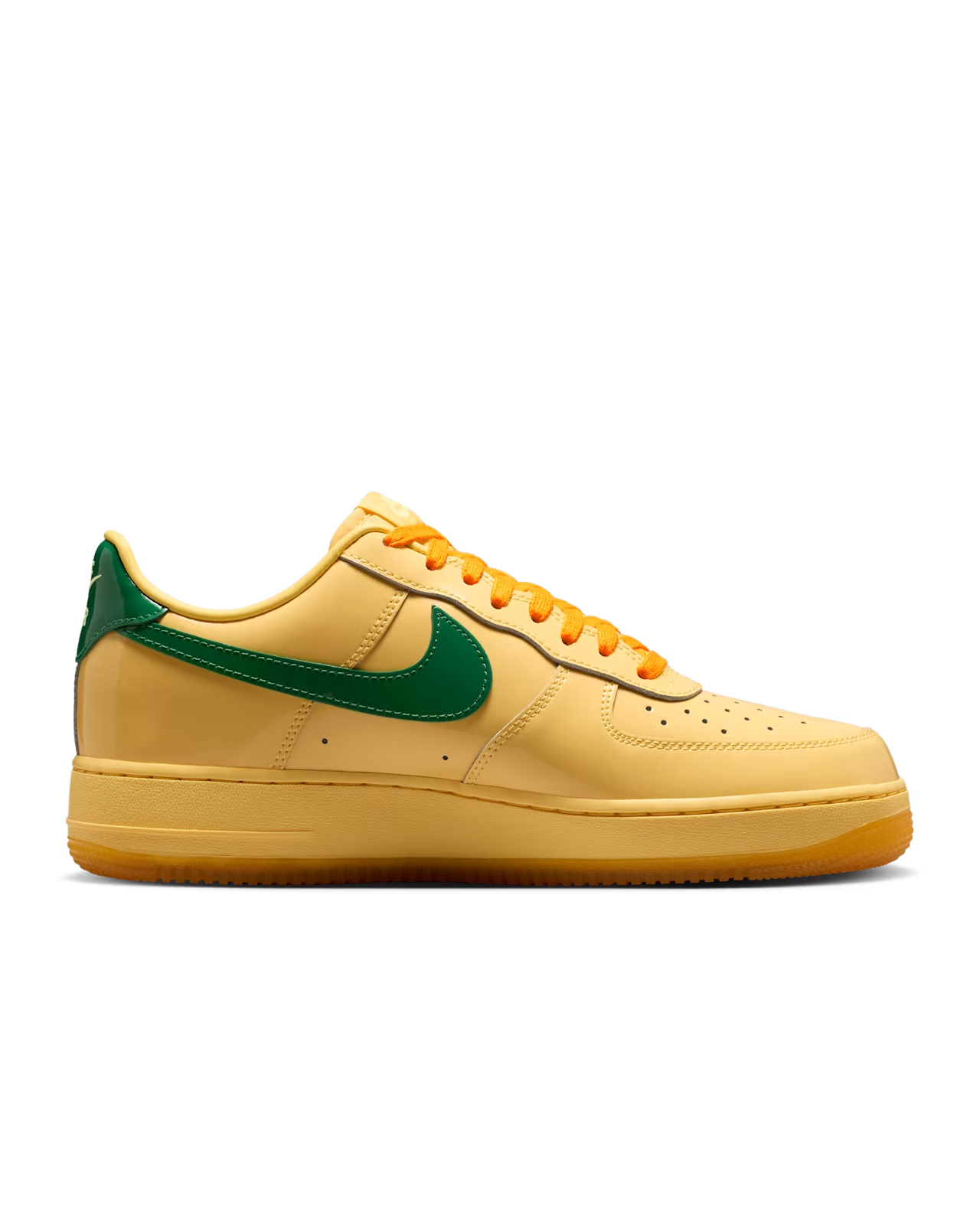 IO4489-700 Nike Air Force 1 Low Patent Leather Topaz Gold Light Laser (Men's)