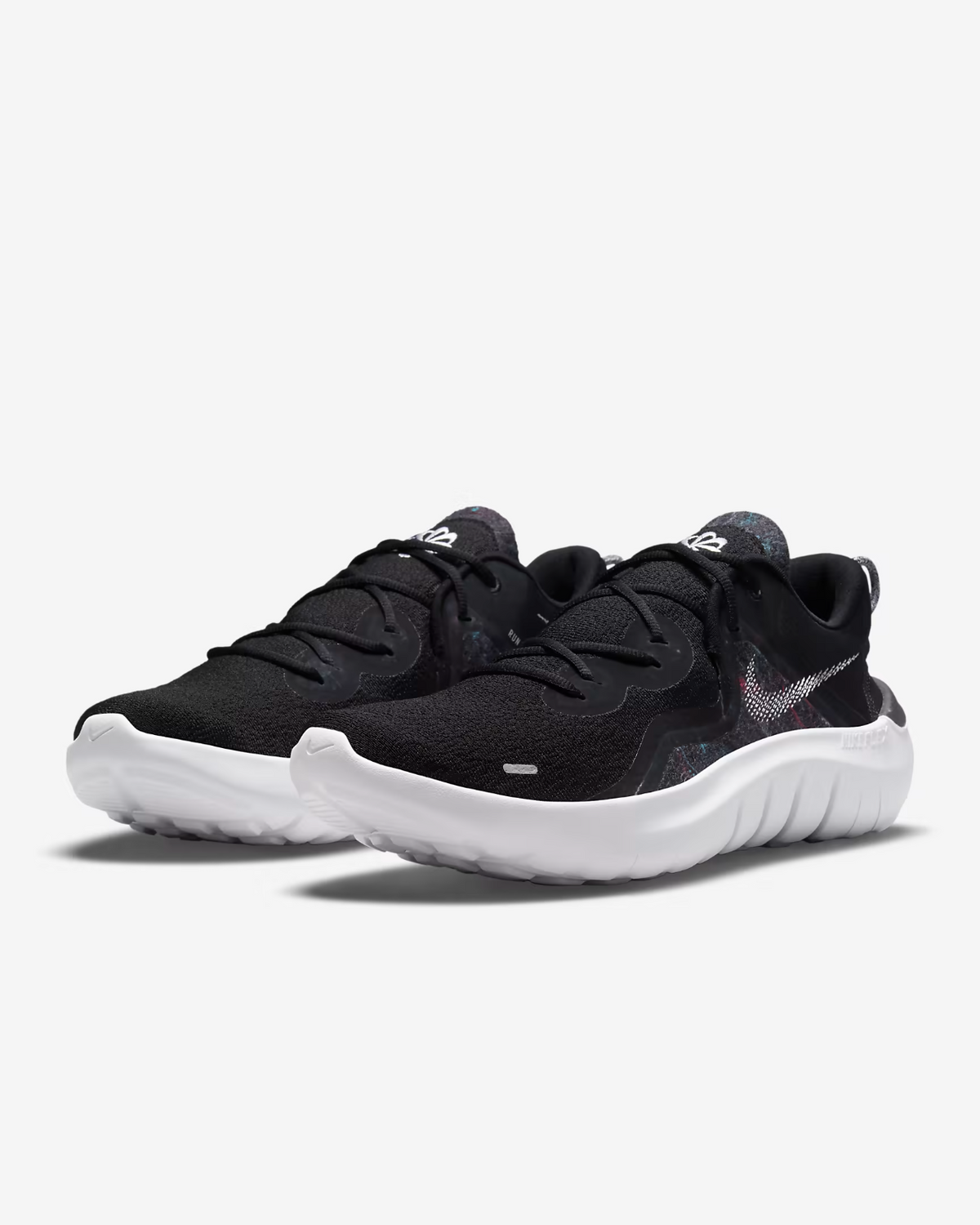 CW3408-002 Nike Flex Run 2021  Road Running Shoes Black Dark Smoke Grey (Men's)