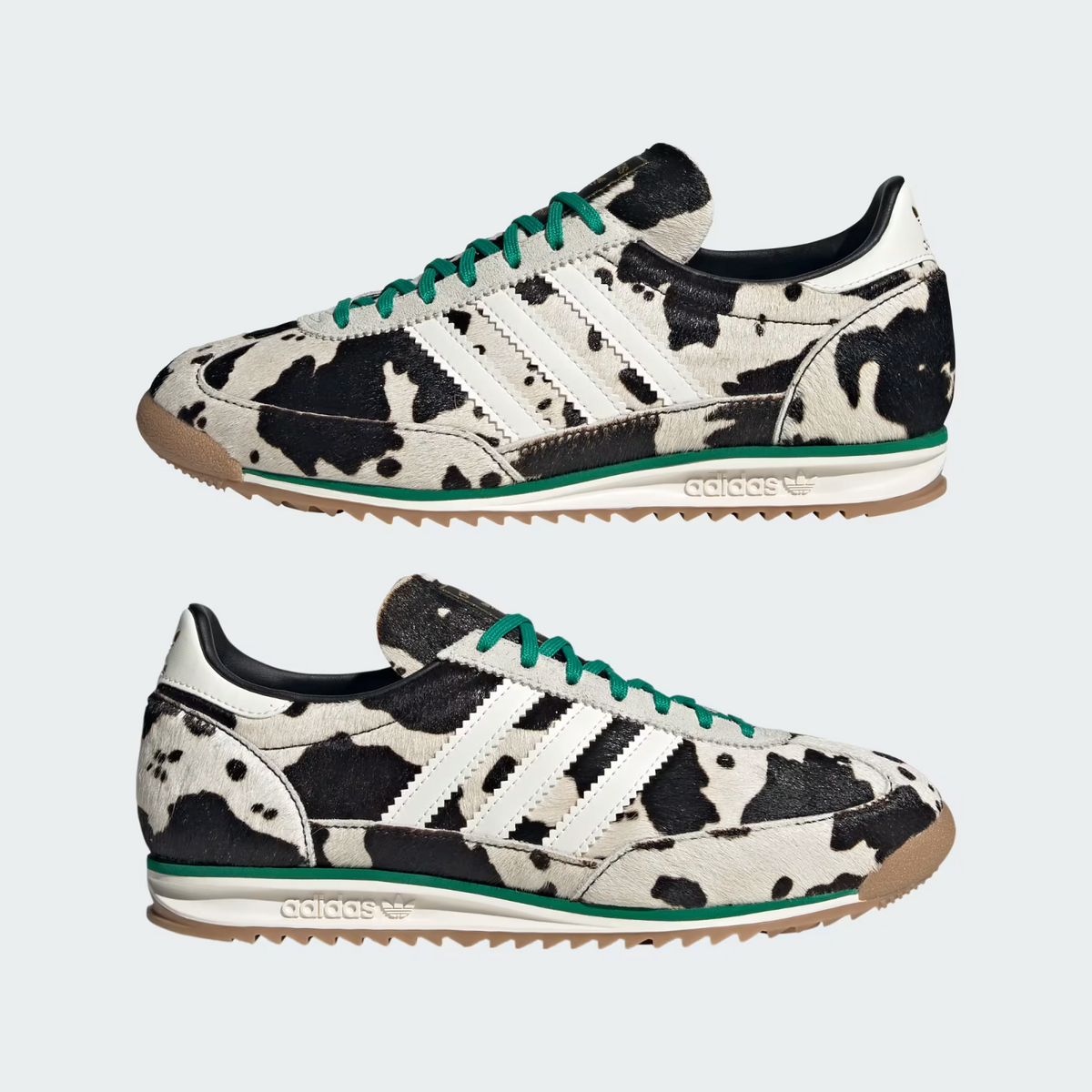 JR1639 adidas Originals SL72 OG Core Black Off White Court Green (Women's)