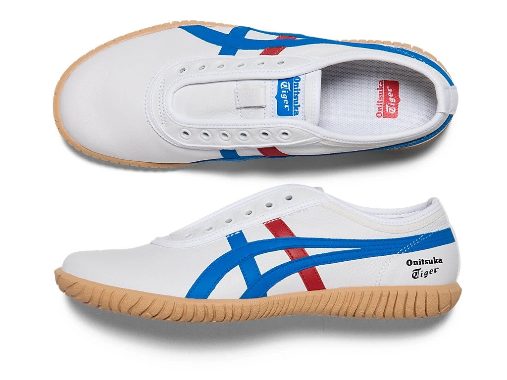 1183C529-100 Onitsuka Tiger Tsunahiki Slip On White Directoire Blue (Men's)