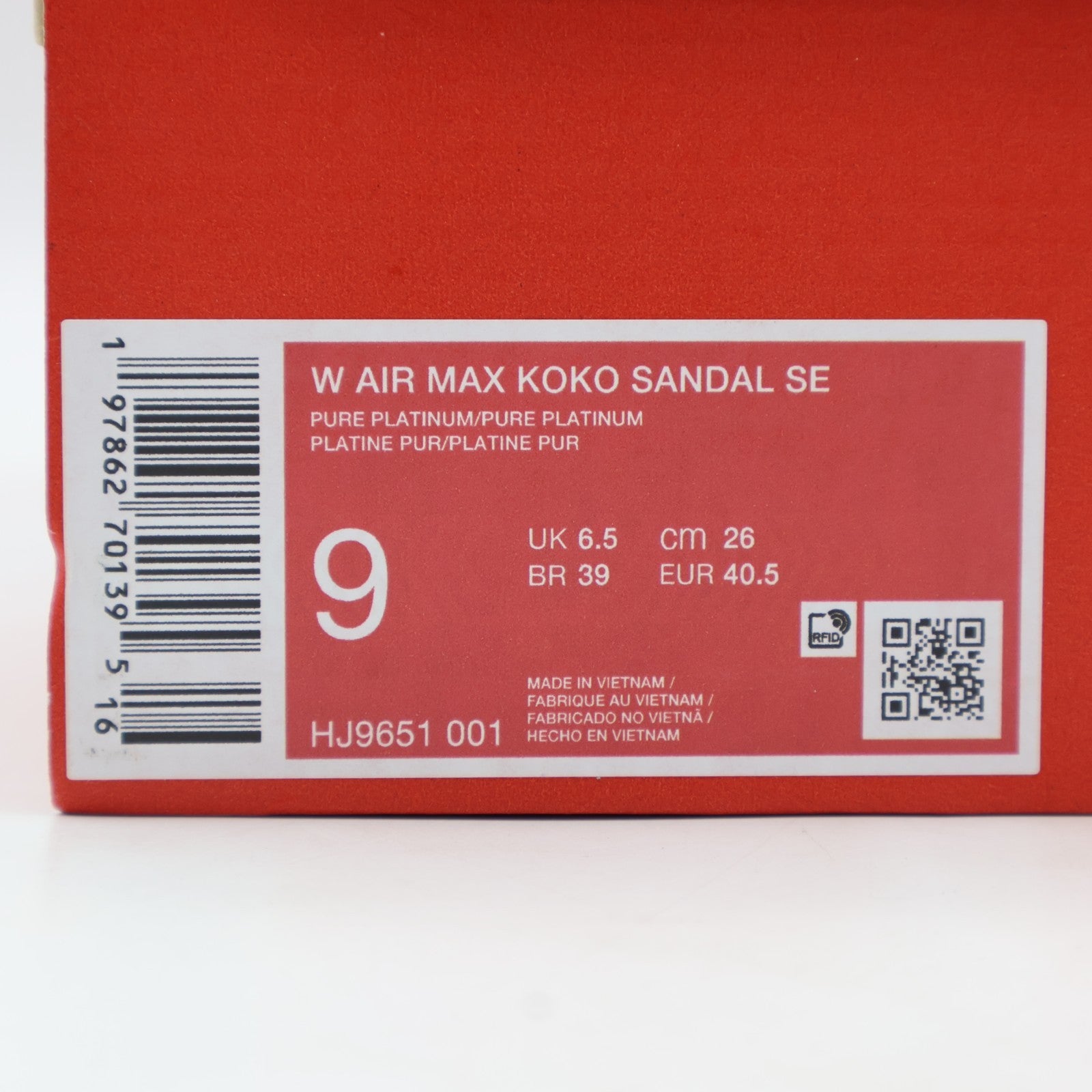HJ9651-001 Nike Air Max Koko Sandal SE Pure Platinum Metallic Silver (Women's)