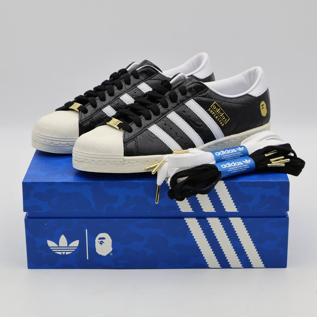 JQ3666 atmos A BATHING APE adidas Originals SSTR 5 Core Black Footwear (Men's)