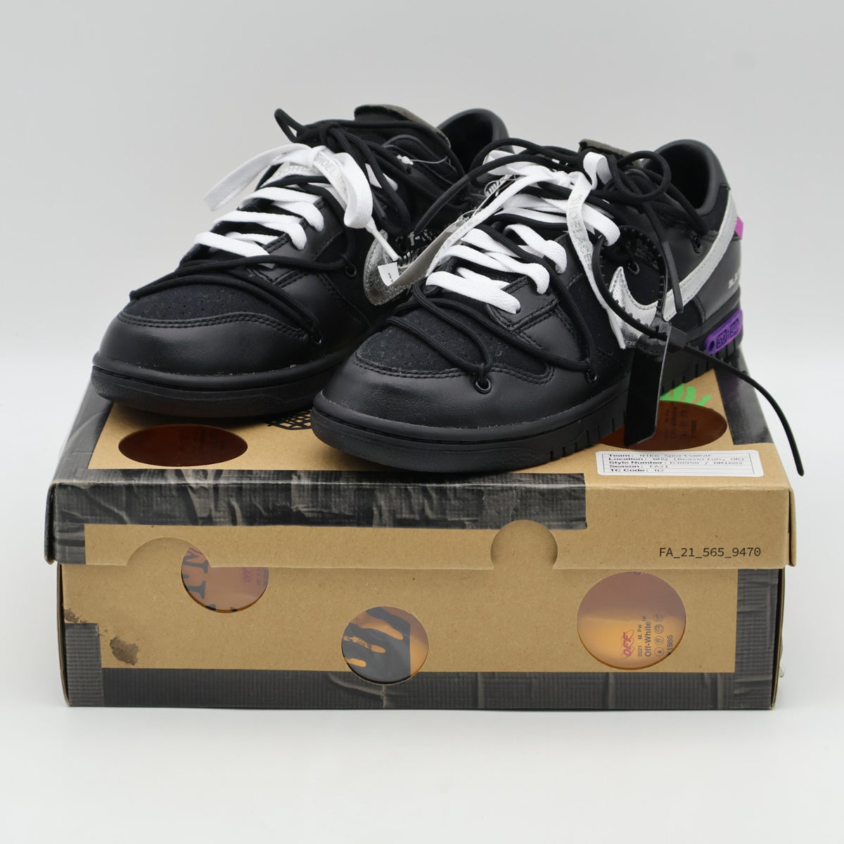 DM1602-001 Off-White Nike Dunk Low 1 OF 50 Black 50 (Men's)