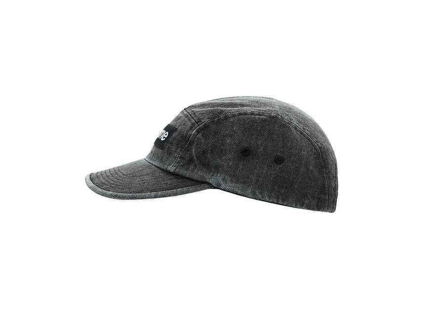 Supreme Coated Denim Camp Cap Black