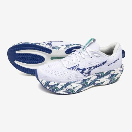 J1GU262382 Mizuno Wave Rider 30 "White/Blue/Sky Blue"