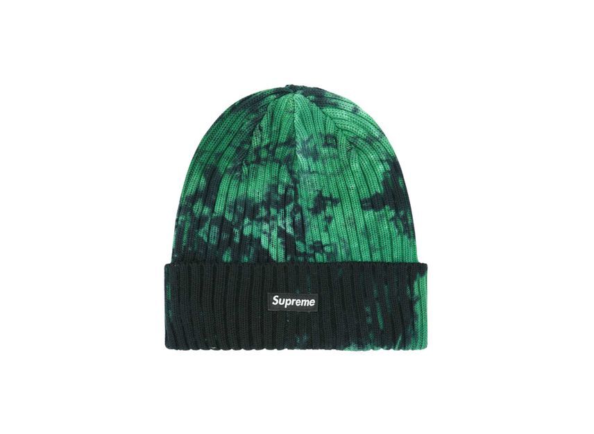 Supreme Overdyed Beanie Splatter Green (24SS)
