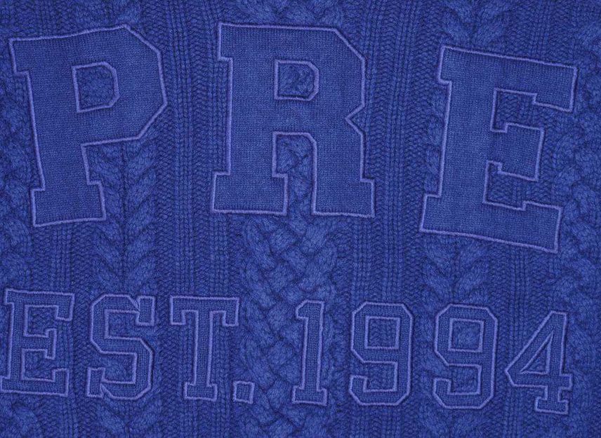 Supreme Applique Cable Knit Sweater Navy