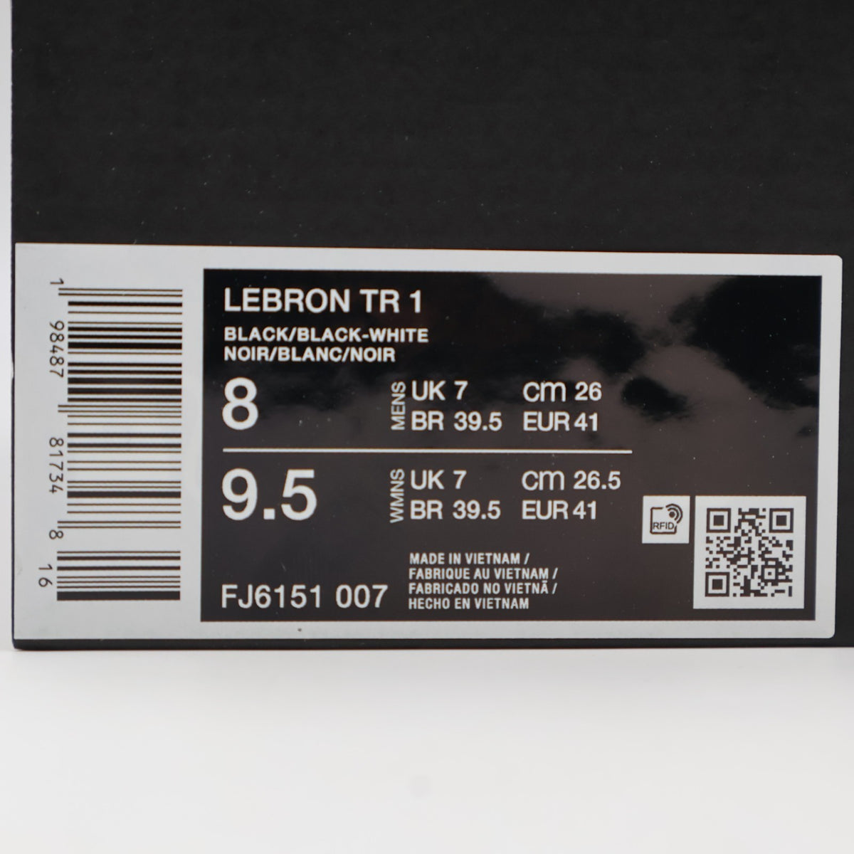 FJ6151-007 Nike LeBron TR 1 Black White Black (Men's)