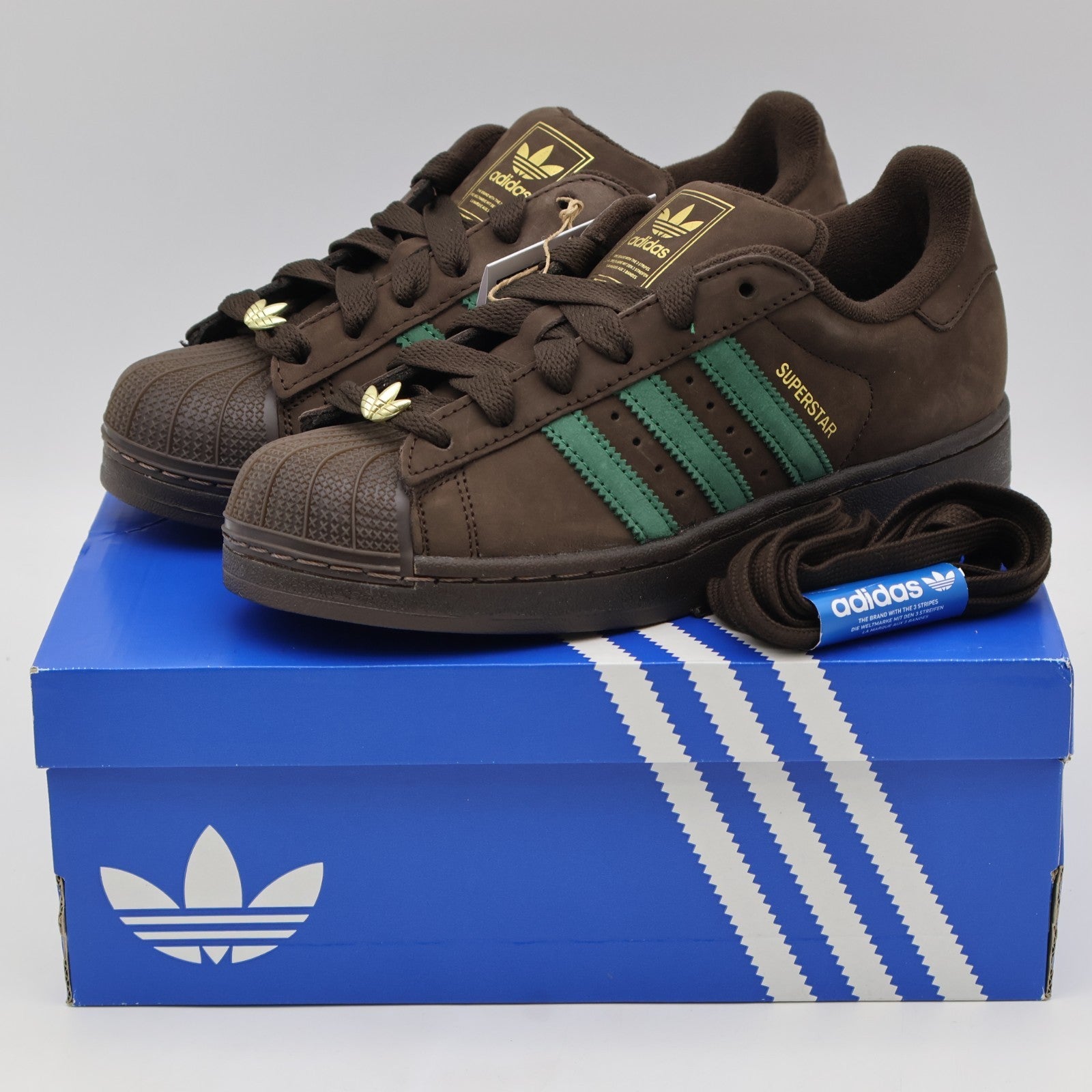 KJ3547 adidas Originals Superstar 2 Dark Brown Dark Green Gum (Men's)