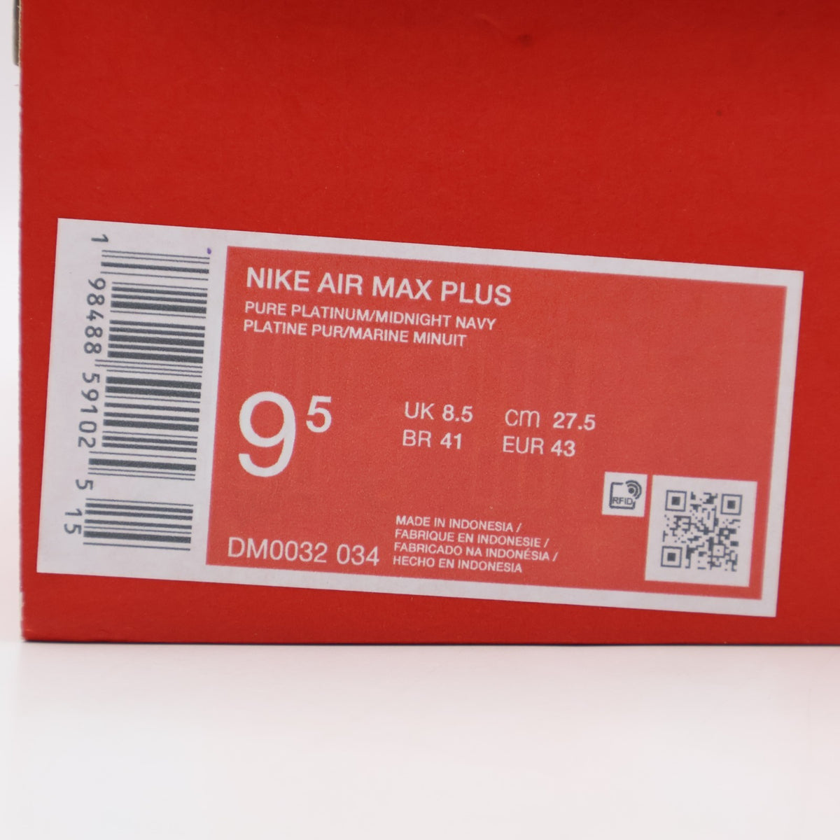 DM0032-034 Nike Air Max Plus Pure Platinum University Red (Men's)