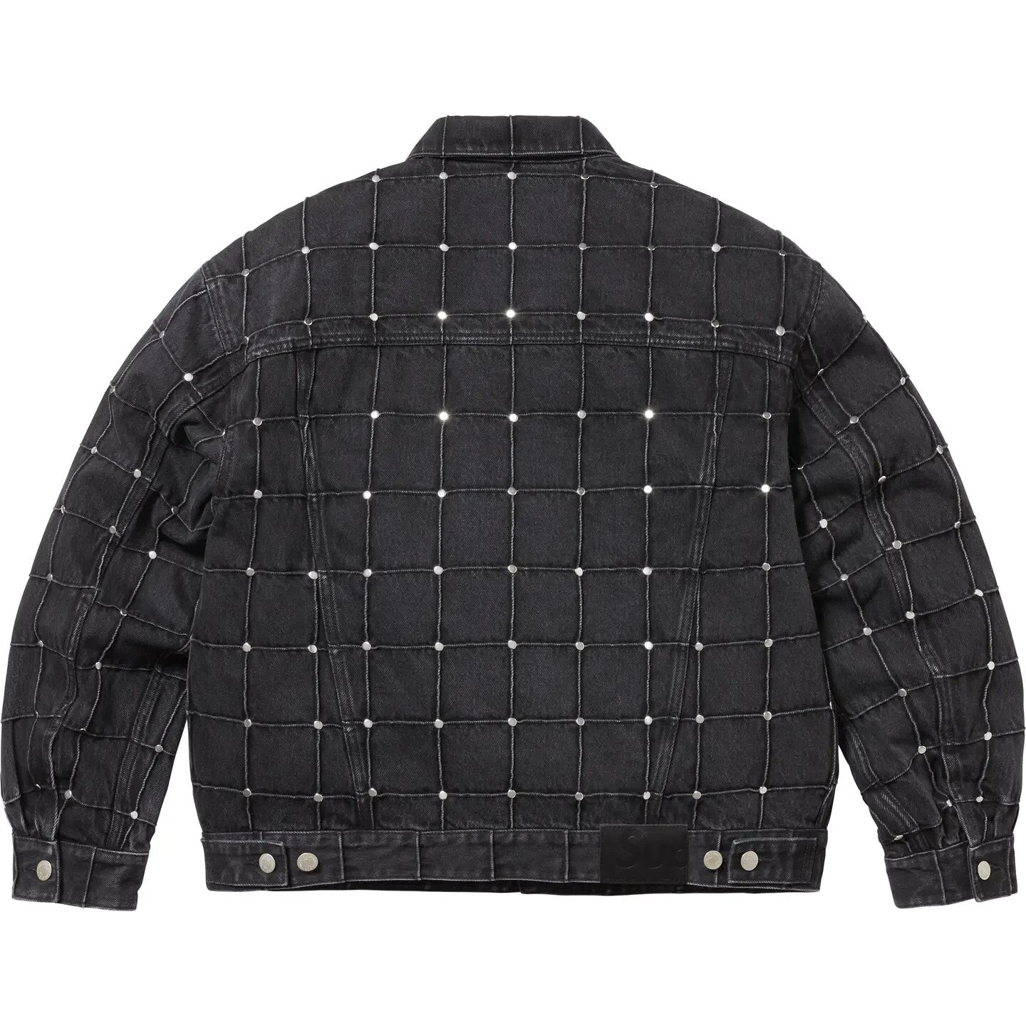 Supreme Studded Seam Denim Trucker Jacket Black