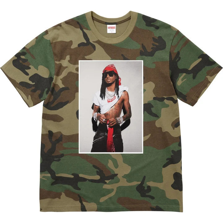 Supreme Playboi Carti Tee Woodland Camo
