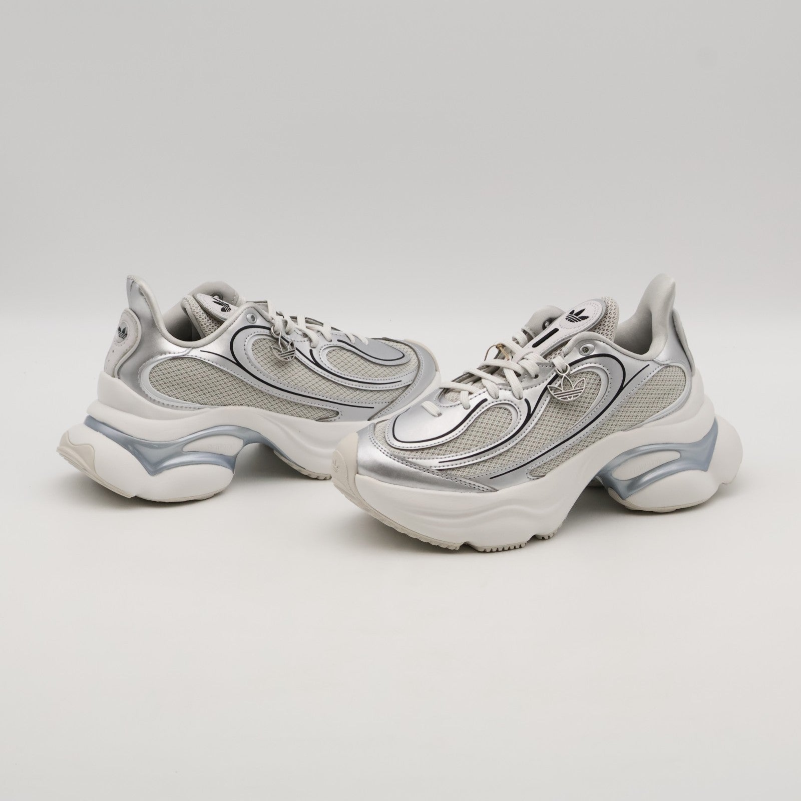 KI0557 adidas Originals Ozvenuz Silver Metallic Grey One Crystal White (Women's)