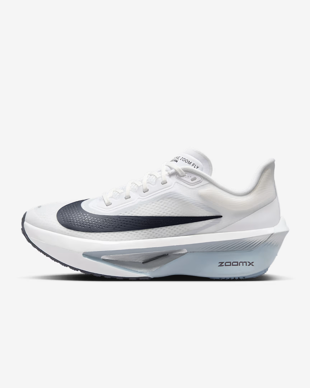 FN8455-104 Nike Zoom Fly 6 White Pure Platinum Obsidian Mist Gridiron (Women's)