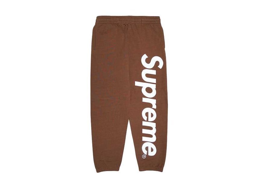 Supreme Satin Applique Sweatpant Brown