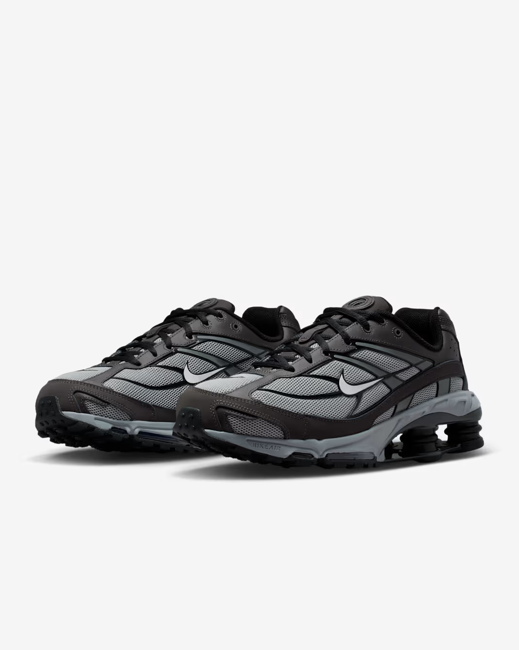 IO4296-001 Nike Shox R4 Ride 2 Light Smoke Grey Medium Ash Black (Men's)