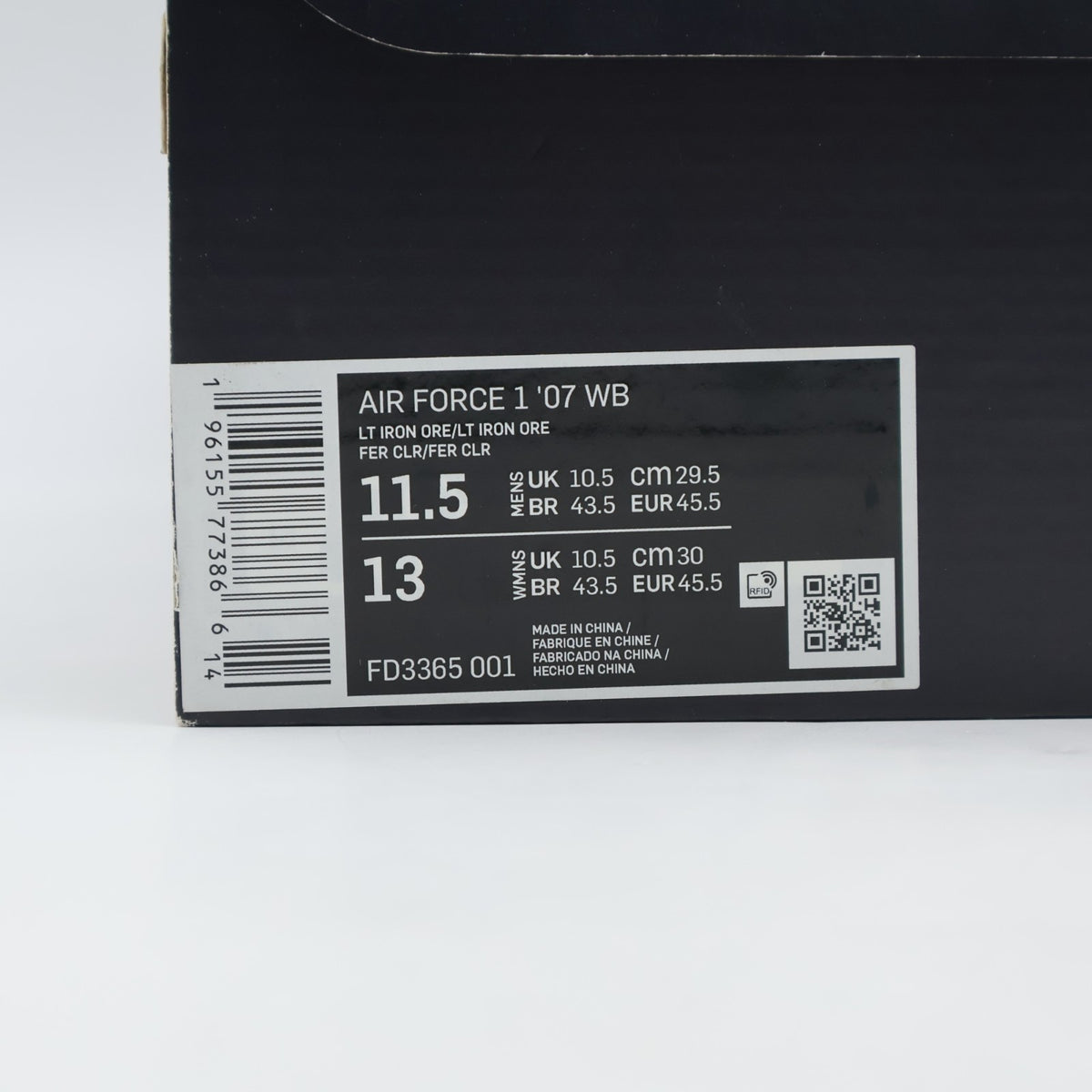 FD3365-001 Nike Air Force 1 Low Sail and Bone (Men's)