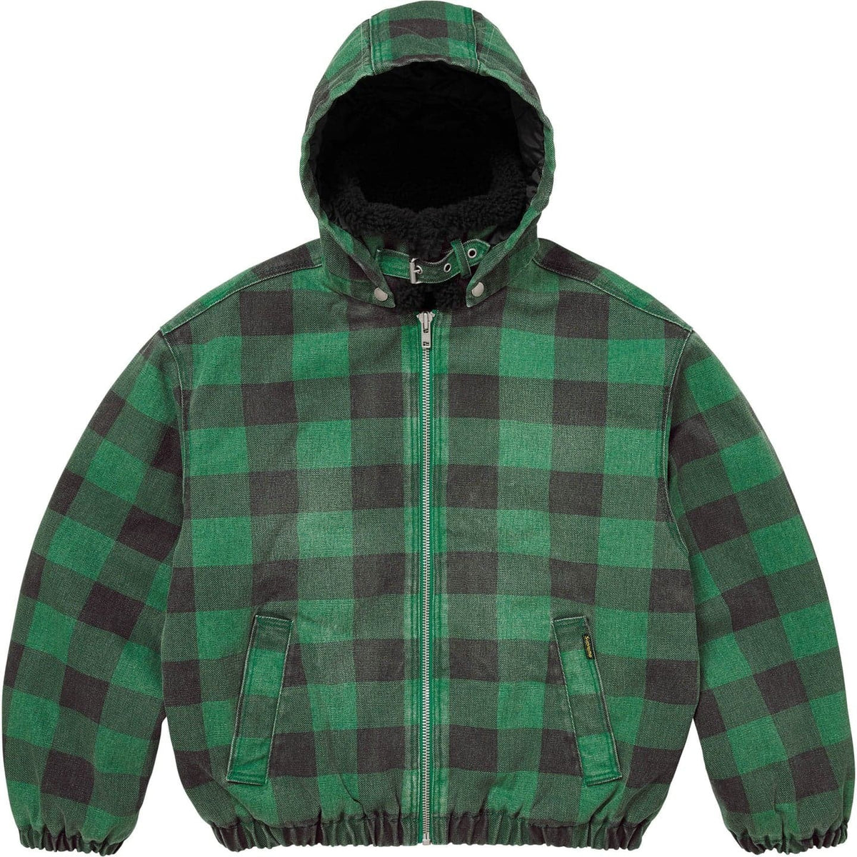 Supreme Faux Shearling Lined Bomber Jacket Plaid