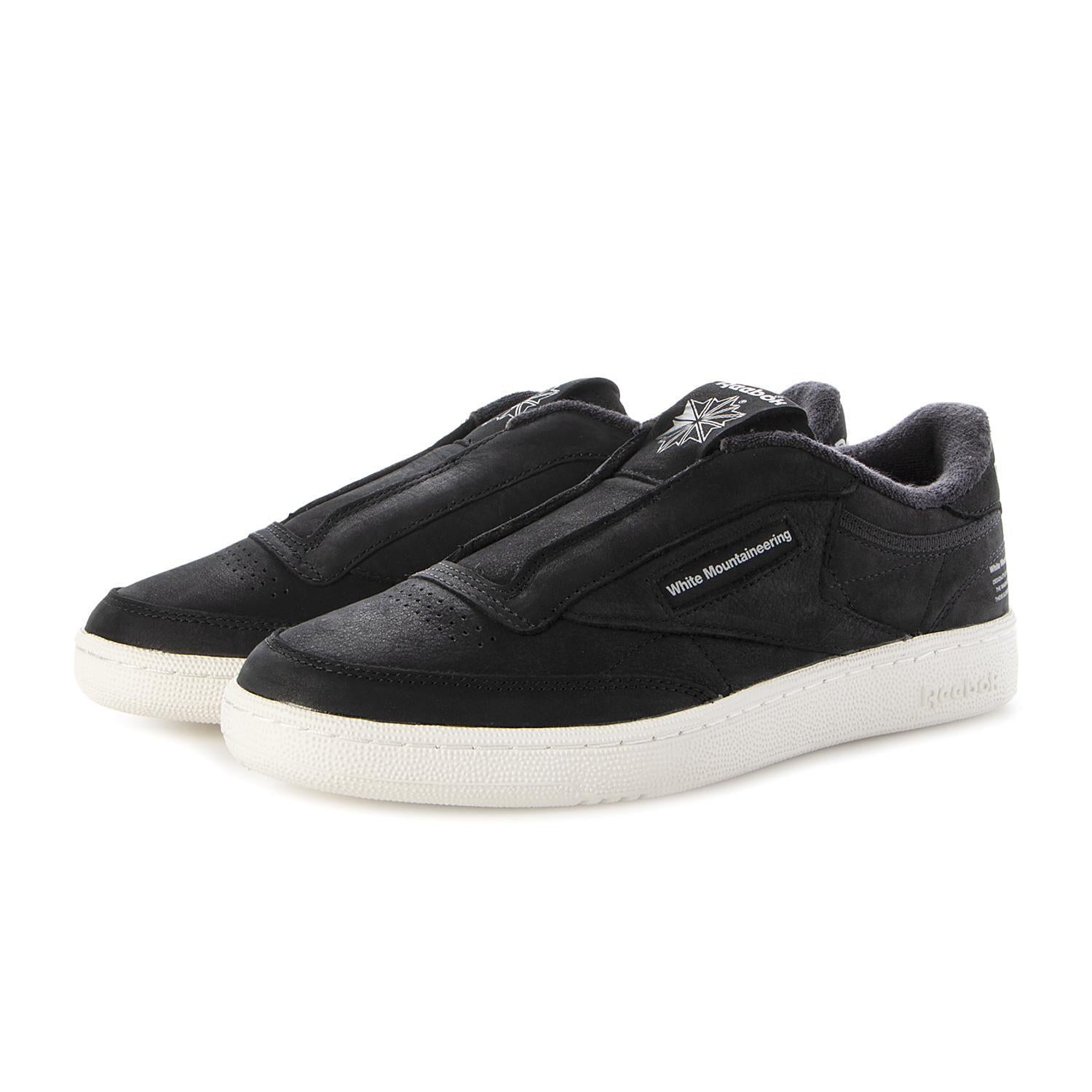 100218233 White Mountaineering Reebok Club C 85 Black Chalk Grey (Men's)