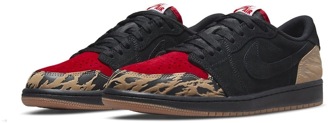 DN3400-001 Sole Fly Ã Nike Air Jordan 1 Low "Black and Sport Red" (Men's)