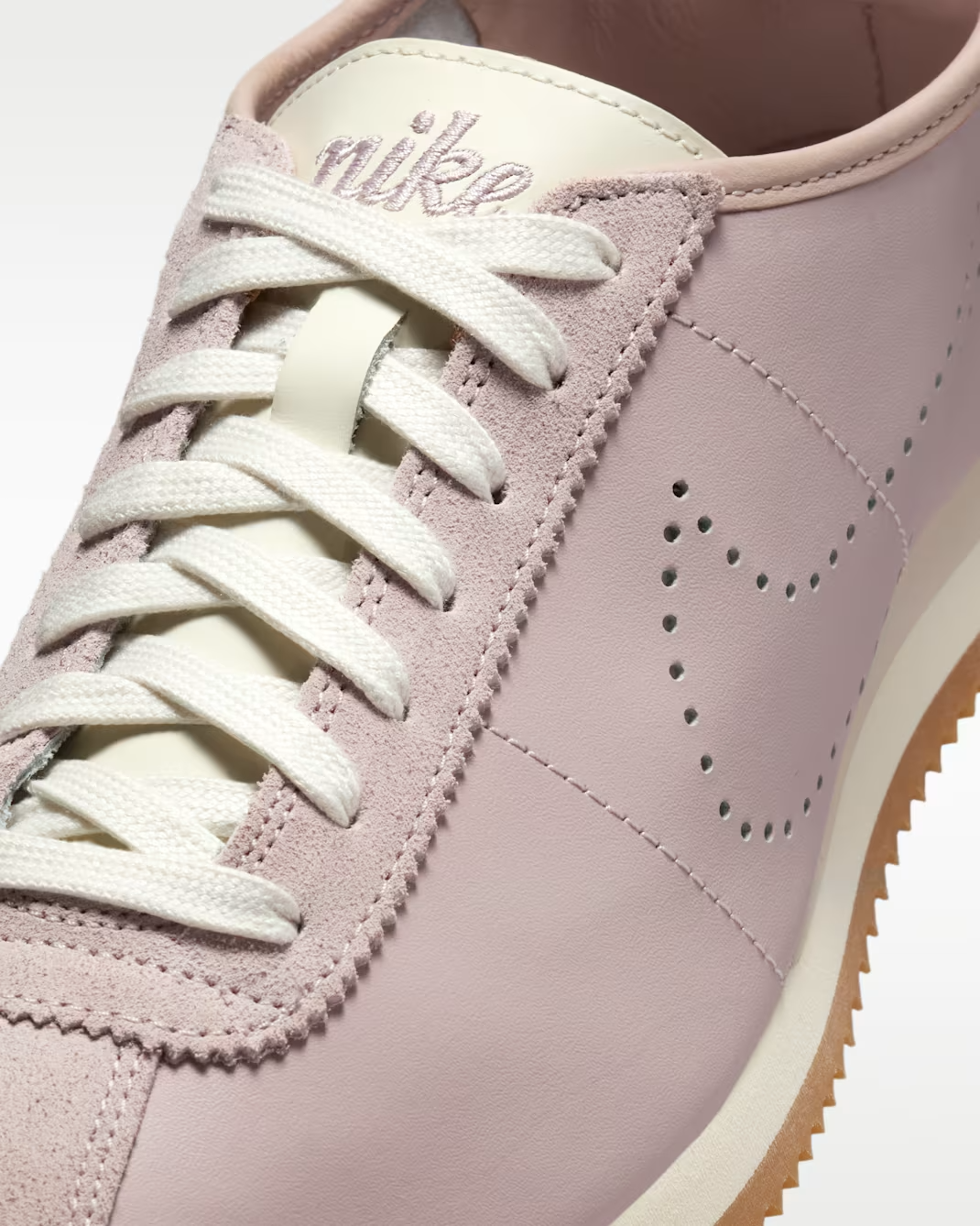 HQ1841-602 Nike Cortez Leather Particle Rose Perforated Swoosh (Women's)