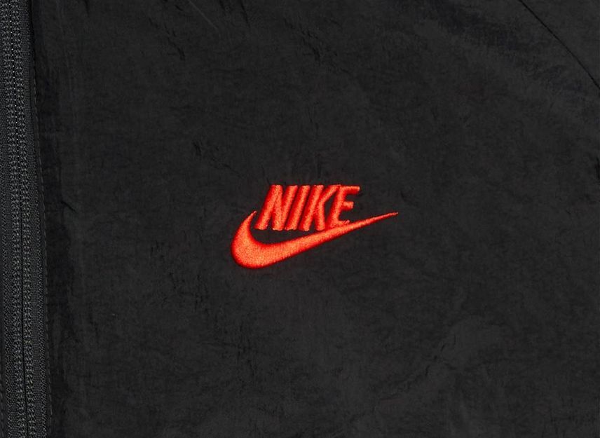 Nike Big Swoosh Reversible Boa Jacket Black Chili Red